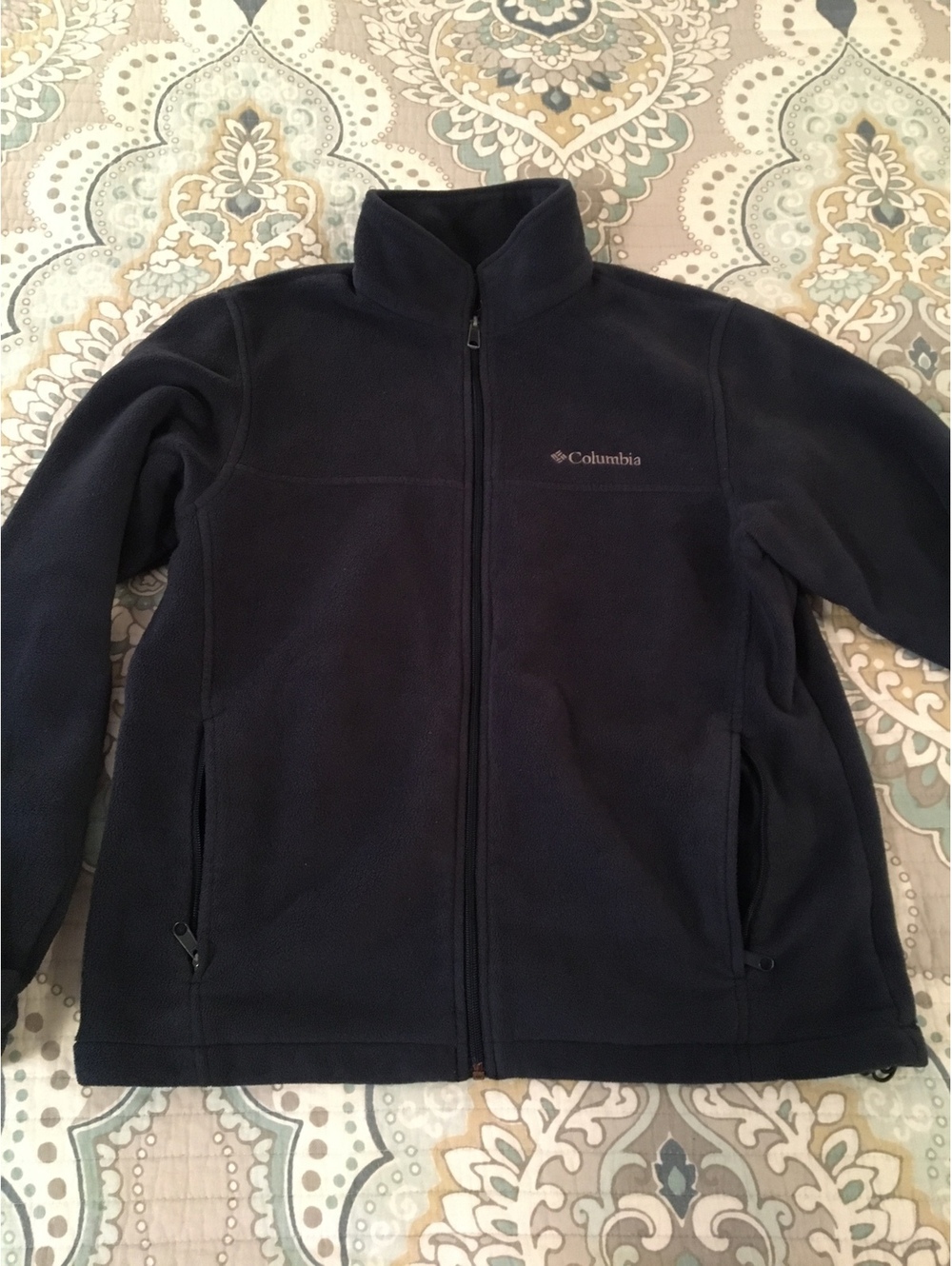 Columbia Navy Blue Fleece Jacket Medium